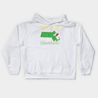 Boston Massachusetts Kids Hoodie